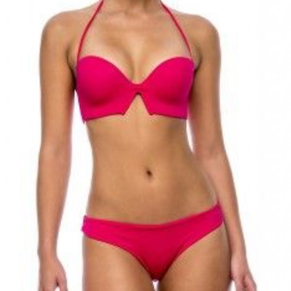 Peixoto Bandeau Bikini- Cherry Red